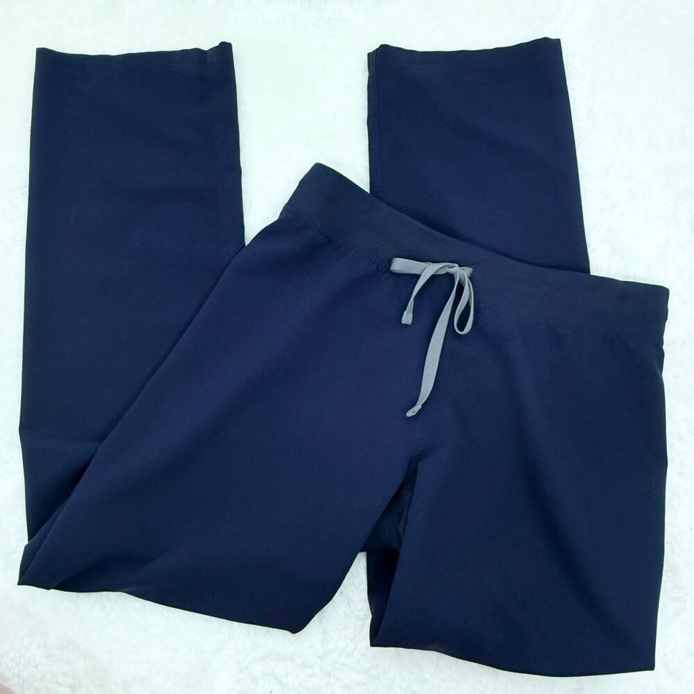 Figs Livingston High Rise Straight Leg Navy Blue Scrub Bottoms US Size Women’s S